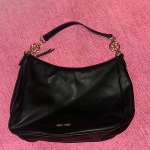 Black Leather Shoulder Bag